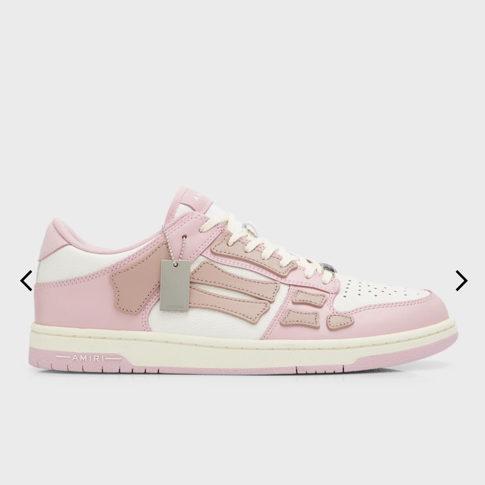 Amiri Skeleton Low Top Sneaker (Baby Pink) Size 39